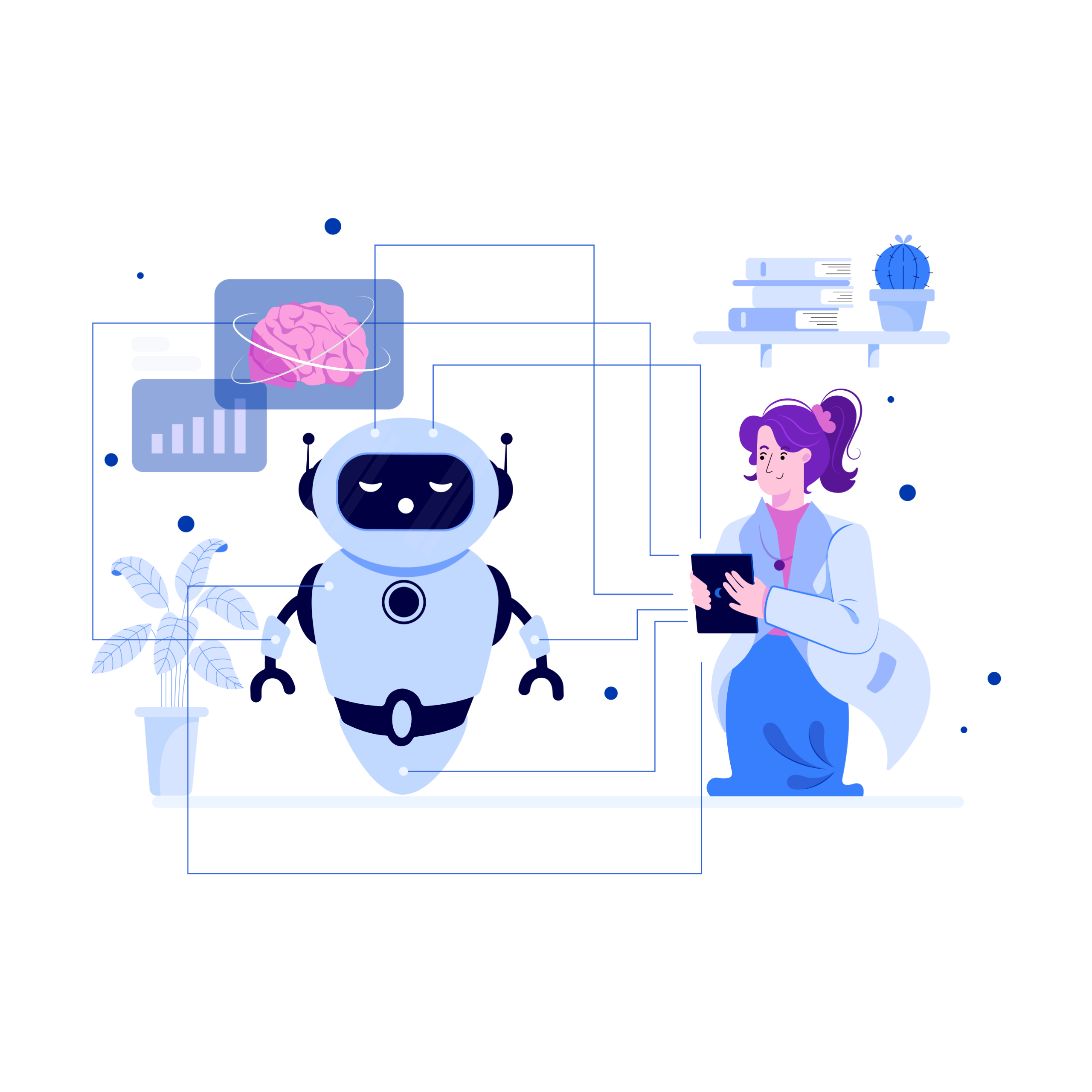 Asistente virtual en una web captando clientes potenciales y automatizando ventas mediante conversación automática con usuarios.